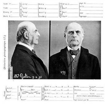 Photo of Galton Photographed By Bertillon