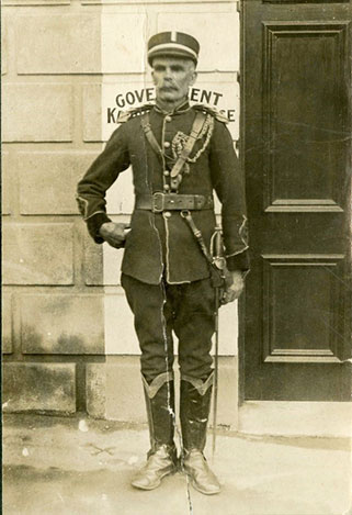 Inspector Albert G Barsham, Canterbury Provincial Police, 1864. New Zealand Police Museum Collection (2015/245/1)