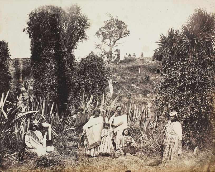 Followers of Te Maiharoa, 1877. G M Webster Album: Hocken Collections Uare Toaka o Hakena (P1995-042-022b)