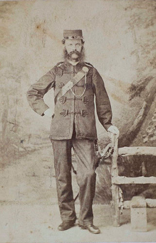 Sub Lieutenant Andrew Thompson, Oamaru Police, 1879. Toitū Otago Settlers Museum (1933/124/1-15)