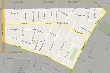 View larger map of Canterbury NPT Phillipstown police district in pop up box.