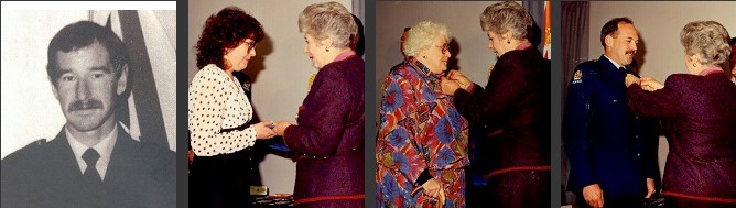 Pouwhakataki Stewart Guthrie, Sue Guthrie, Kirirarau Eva Helen Dickson ko Pirihimana Don Harvey
