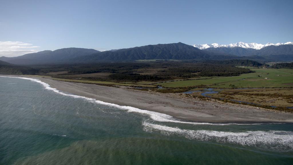 The remote beach near Ross where David Robinson’s body was found.