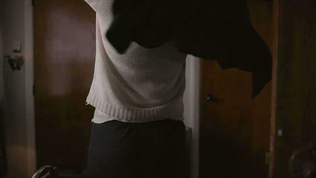 Reconstruction photo of white sweater.