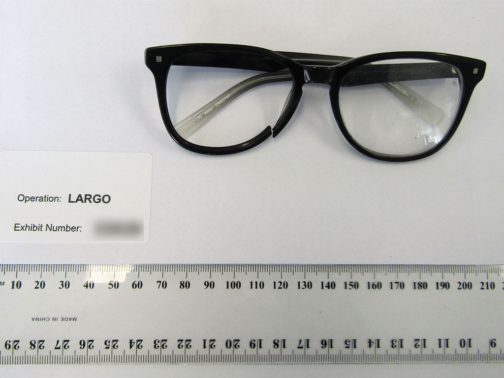 DNA has been recovered from the broken glasses.
