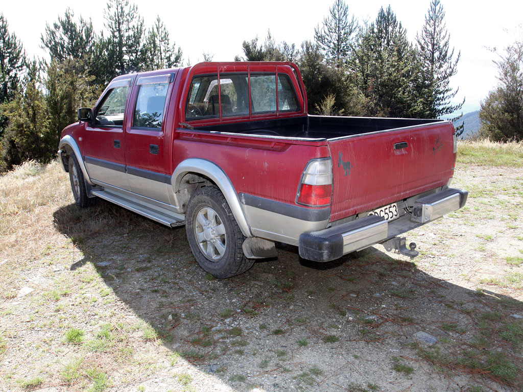 Red Holden ute found at Lake Chalice.