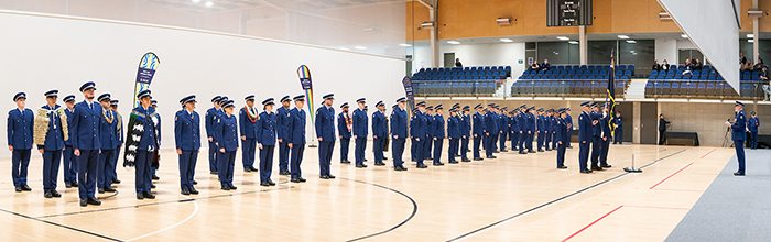 Wing 376 on parade.