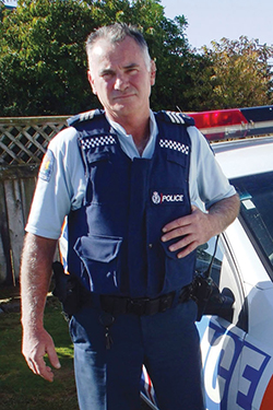 Terry Johnson in Police uniform