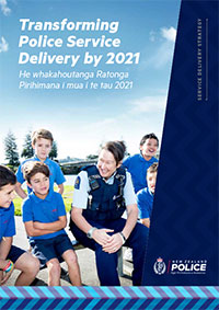 Cover of 'Transforming Police Service Delivery by 2021' document