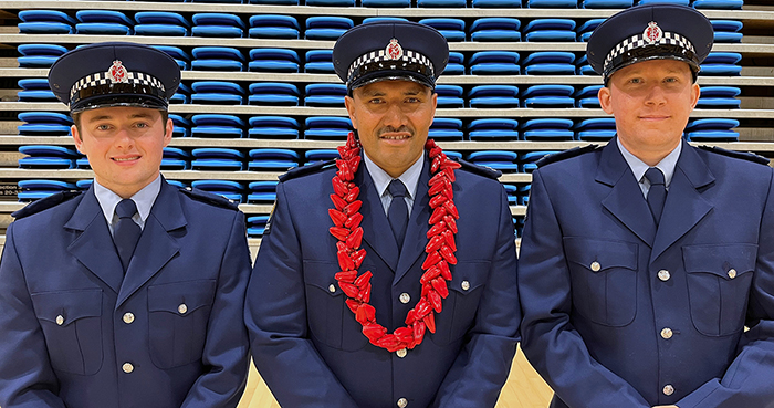 Top award winners, from left: Constables Alexander Kerr, Maelega Lilo and Andrew Best.