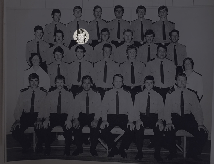 Wing 54 Section 2 photo from training at Trentham in 1973. David is in the third row, third from left.