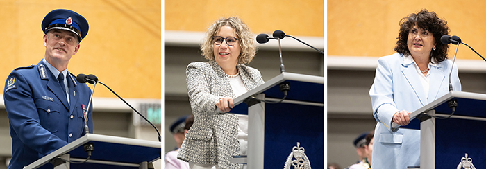 Speakers included Commissioner Andrew Coster, Patron Dr Diana Sarfati and Associate Minister Casey Costello. In their other roles, the guests are Director-General of Health and Associate Minister of Health respectively.