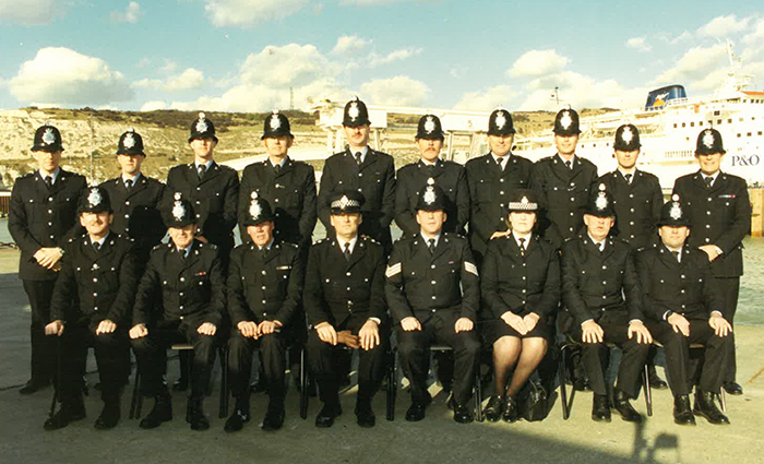 Mick (back row, third from left) with Ports of Dover Police.