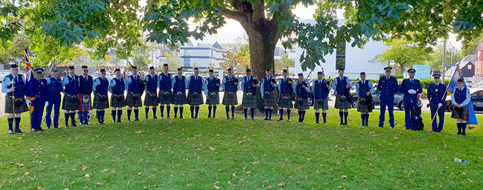 The Auckland Police Pipe Band.