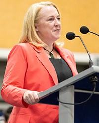 Dame Therese Wilson addressing the new constables.