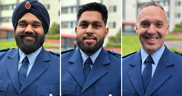 Constables Bavinder Teja, Sameer Zubeen and Luke Johnson.