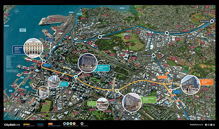 A flyover map of the City Rail Link.