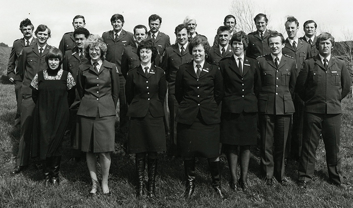 Youth Aid Course, late 1970s. Alan is first left in the middle row.