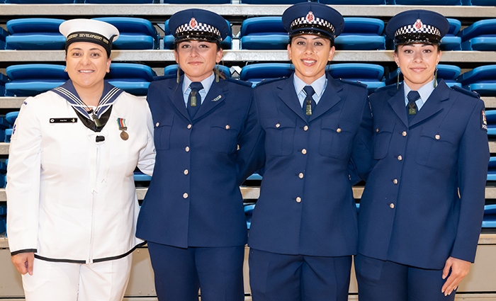 Four of the Ruri sisters, from left: Anya, and Constables Briahn, Chanel and Geneva.