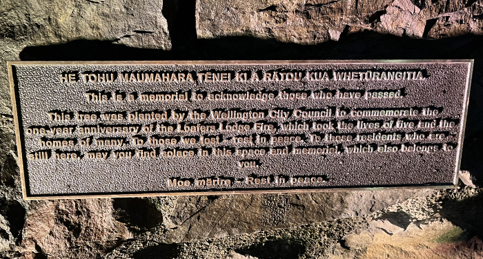 The plaque.