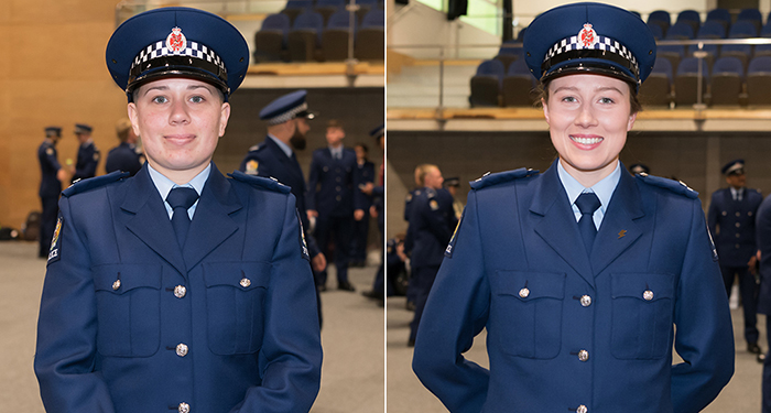 Constables Zersha Gilchrist and Bridget Kiddle.