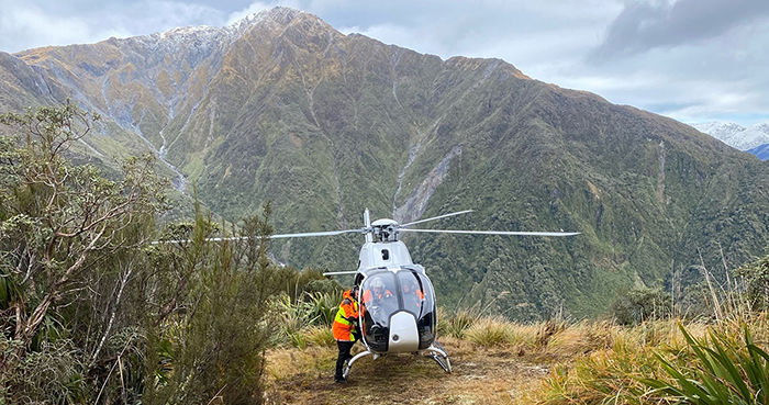 Helicopters were instrumental in getting the searchers into the mountainous terrain quickly.