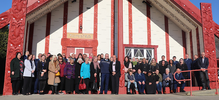 At Otakou Marae for the launch of Te Pae Oraka in Dunedin.