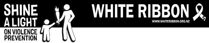 White Ribbon banner logo