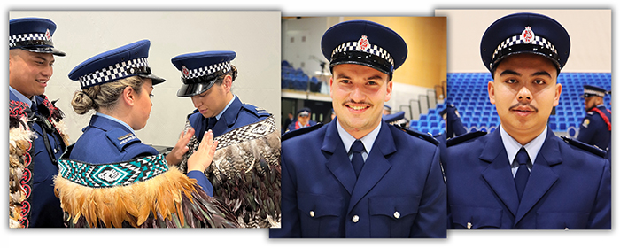 From left: Constables Walter Pomare, Tori-Anne Barton and Layce Walker; Will Dymond; and Atif Juma-Khan.