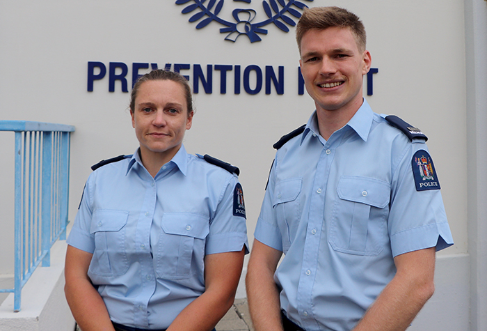Constables Jenna Jones and Monty Fiddymont.