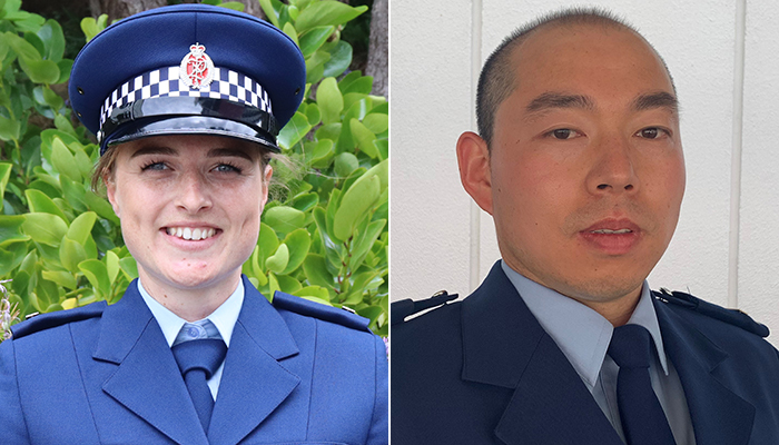 Constables Mandy Lardenoye and Nathan Liu.