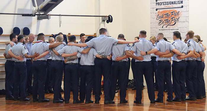Wing 347 in a group hug