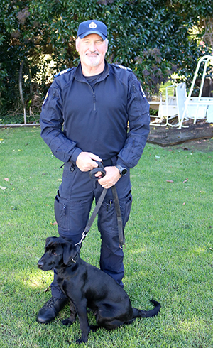 Sergeant Colin Howard and Mav.