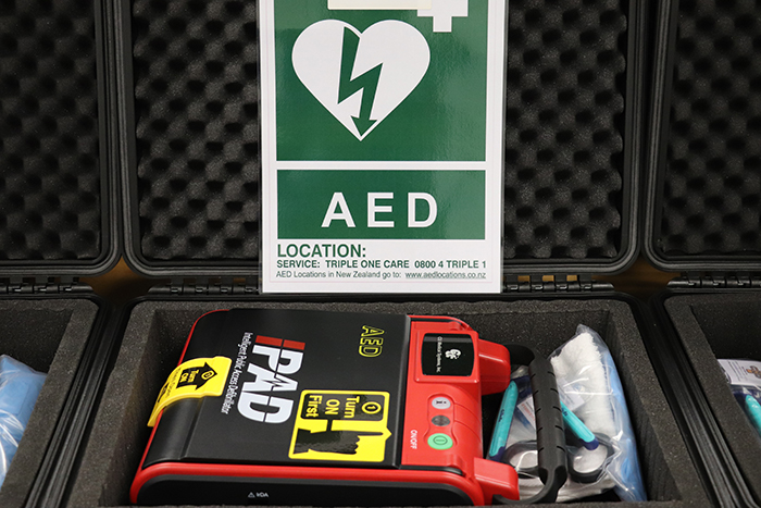 An AED can increase someone’s survival chances by up to 44 per cent.