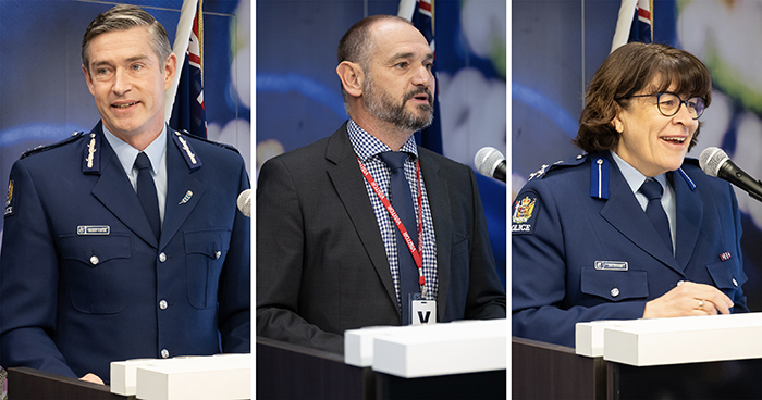 Commissioner Andrew Coster, Mark Robinson and Assistant Commissioner Jill Rogers all addressed the Fellows.