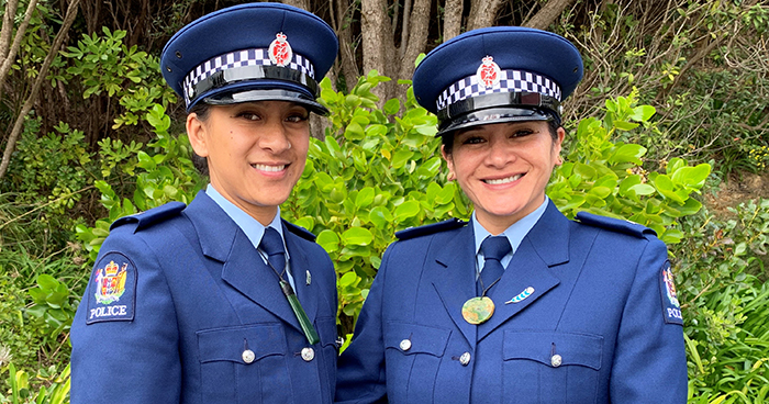 Constables Ari Tito, left, and Cina Moynihan.