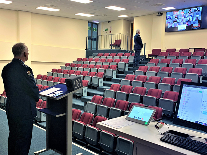 A Wing 349 home learning session with Inspector Marc Hercock.