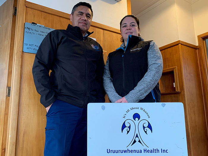 ILO Peter Rameka with Uruuruwhenua Whānau Navigator Grace Gibbons.