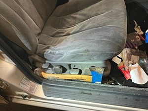 A tomahawk found in one of the modified vehicles.