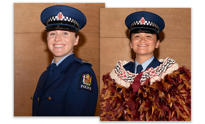 Constables Alexandra Baskin and Kaatia Watene have strong Police whakapapa.