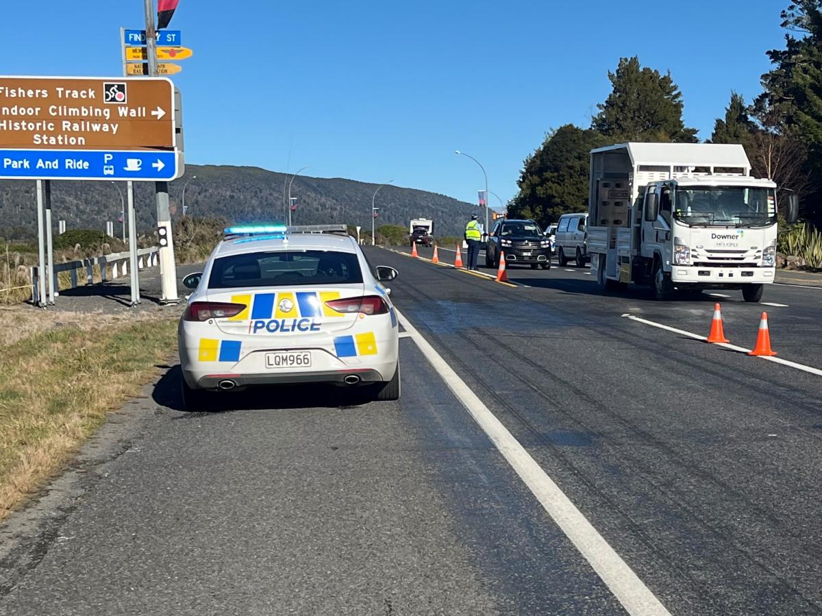 The sun was shining as officers stopped and spoke with motorists. 