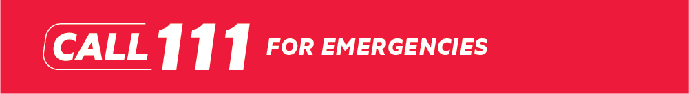 For emergencies call 111