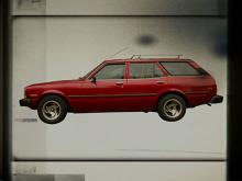 Red station wagon