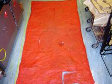 Red tarpaulin found at the scene in Waikowhai Park.