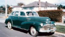 Photo of Ford Mark 1 Zephyr or large 1950’s style American ‘tank’ vehicle