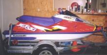 1996 Kawasaki 1100 ZXI.  White hull with