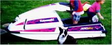 1991 550SX pole ski. White hull. Blue st