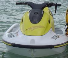 Yamaha Waverunner GP760.  Yellow deck, w