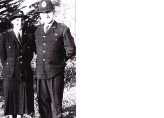 Auckland husband and wife team of Nora and Dougal Crawford taken shortly after Dougal received his new uniform