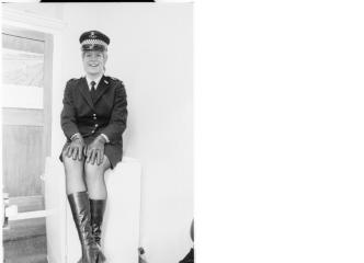 Policewomen wore boots with the fashionable shorter skirt length